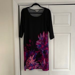 Bold floral cocktail dress
